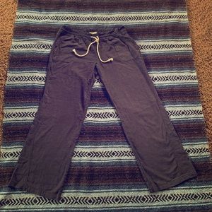 Navy drawstring linen pants by Kiss & Cry